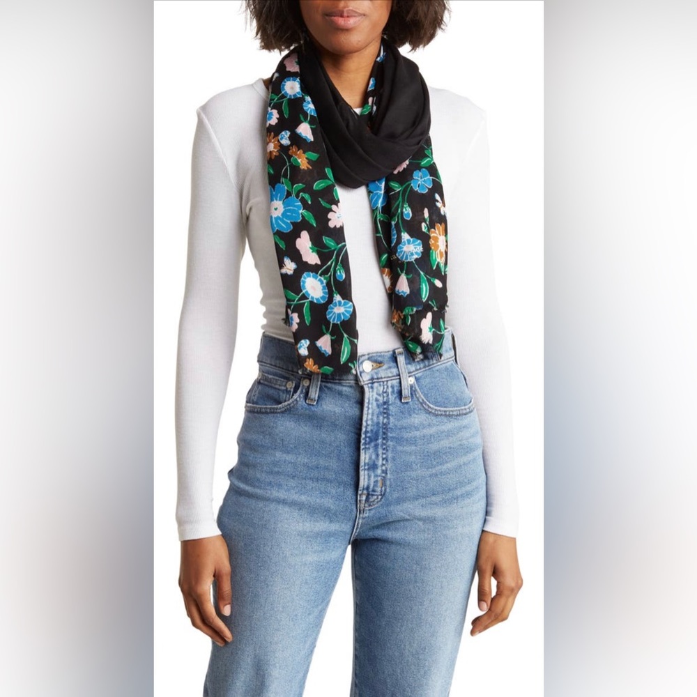 Kate Spade Floral Garden Oblong Scarf